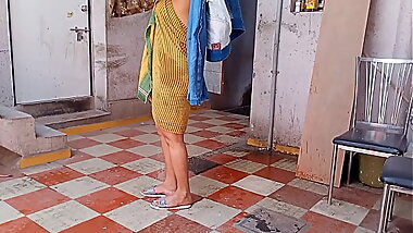 Indian Desi Hot monika bhabhi changed dress hot black pent and Balck shert
