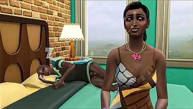 Indian step-mother found her sick stepson naked in bed after masturbating and decided to suck his dick to make him happy